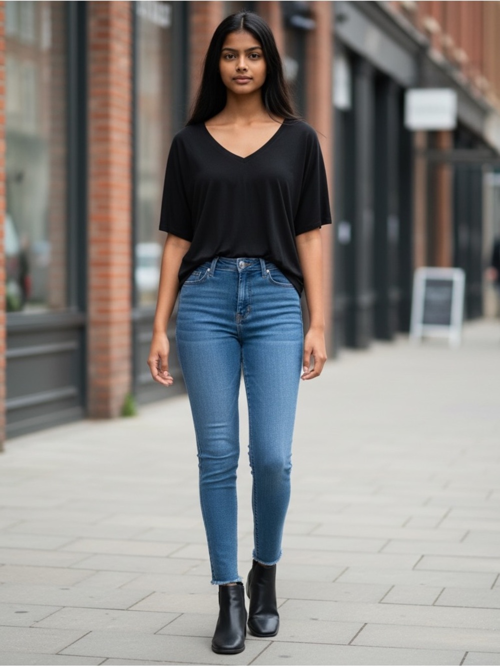Harlow Ankle Mid Rise Slim in Moments NWT